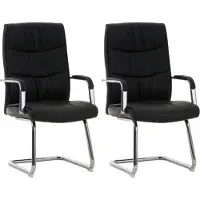 CLP Les chaises Caro avec accoudoirs, noires