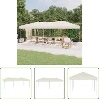 The Living Store Tente de réception pliable Crème 3x6 m