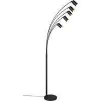 TRIO Loft lampadaire noir mat spot pour salon chambre 200 cm 5xGU10 10W MARLEY