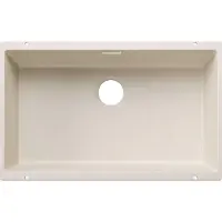 BLANCO SUBLINE 700-U pour composants colorés Evier encastré SILGRANIT blanc soft à partir de 80 cm sansd'écoulement à distance