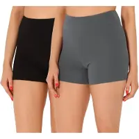 Merry Style Short de cyclisme pour femme , boxer en coton, lot de 2 MS10-359 (noir/gris, lot de 2), XXL