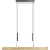 HerzBlut Lampe suspendue de haut en bas Leonora 85 cm - chêne nature