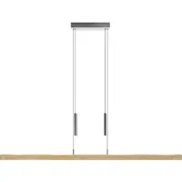 HerzBlut Lampe suspendue de haut en bas Leonora 160 cm - chêne nature