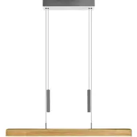 HerzBlut Lampe suspendue de haut en bas Leonora 85 cm - chêne huilé