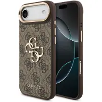 GUESS Coque 4G Metal Logo Backcover Apple iPhone Air - Gold Edge - Brown