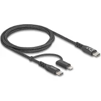 DeLOCK USB2 in 1Kabel USB Type-C zu Type-C/Lightning 1m MFI