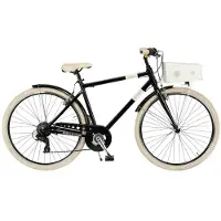 Via Veneto Bici City Bike Milano Man 28” 6 vitesses Noir Poudre de café (mat) Taille 54
