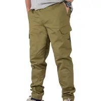 Black Cat Logo Cargo Pants Vert 3XL Homme