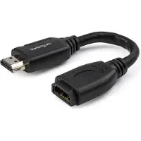 StarTech.com Câble d'extension HDMI mâle à femelle Connecteur de préhension HDR Garantie à vie - Câble de rallonge HDMI - HDMI mâle droit pour HDMI femelle droit - 15.2 cm - double...