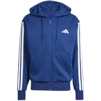 Adidas Essentials 3 Stripes Fleece Full Zip Sweatshirt Bleu S / Regular Homme