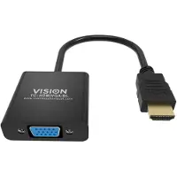Vision Professional Vga To Hdmi Adapter Argenté