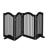 Relaxdays Barrière De Sécurité Non Fixe, 2 Pieds, Pliable, H X L : 70 X 205,5 Cm, Pour Chiens, Noire