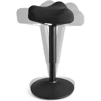 Songmics Tabouret réglable en hauteur, pivotant à 360° et doté d'une fonction d'inclinaison (58 - 83 cm)