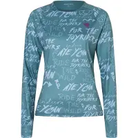 Endura Singletrack Print, t-shirt manches longues pour VTT Enduro, couleur vert, taille M (femme), couleur vert, taille M