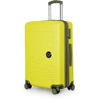 Hauptstadtkoffer - Mitte - Valise de taille moyenne Trolley Valise à coque dure 4 roulettes doubles, extension XXL Hardcase Luggage TSA, 68 cm, 88 litres,Lemon