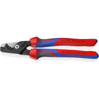 Knipex StepCut XL Kabelschere 95 12 225 rot/blau Länge 225mm (95 12 225)
