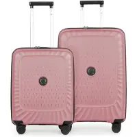 Hauptstadtkoffer Kotti - Set de valises 2 pièces, valise de bord + valise moyenne, coque dure robuste en matériau PP recyclé trolleys légers polypropylène coque dure, 4 roulettes, serrure TSA,Rose