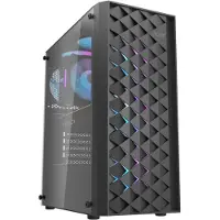 Darkflash Boîtier informatique DK351 + 4 ventilateurs (noir)