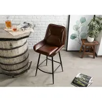MASSIVMOEBEL24.DE MASSIVMOEBEL24 | Chaise de bar 52x57 Cuir IRON LABEL #114