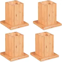 Relaxdays 4 rehausseurs de meuble, 14 cm de hauteur