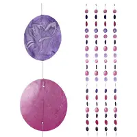 Relaxdays Guirlande de Capiz, lot de 4 pour porte (4 pcs)