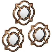 Relaxdays 3x miroir (25.50 x 25.50 cm)