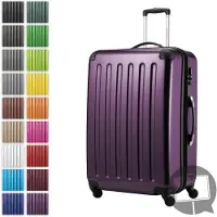 Hauptstadtkoffer Alex - Grande valise rigide pour bagages enregistrés avec extension Trolley Valise à roulettes Check-In Valise de voyage XL 75 cm, 119 L, 4 roulettes, brillant,Aubergine