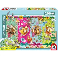 Schmidt Puzzle - SPIELE - Chevaux joyeux - 200 pièces - À partir de 8 ans