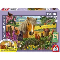 Schmidt Puzzle - SPIELE - Adorables visiteurs dans la prairie - 150 pièces - À partir de 7 ans