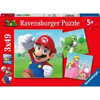 Ravensburger Puzzle Super Mario 3 x 49 pièces. Puzzle pour enfants. À partir de 5 ans. 05186.