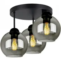 FKL DESIGN Home Deco Plafonnier Suspension Boule Noir Gris Blanc (N100-EP3)
