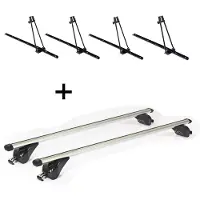 VDP 4x porte-vélos ORION + barres de toit/rails KING2 compatibles avec Maserati Levante (5 portes) à partir de 16 ans