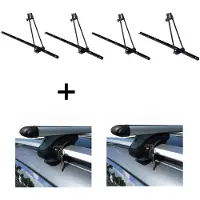 VDP 4x Porte-vélos ORION + porte-rail L120 compatible avec VW Passat Variant 3B/B5 97-00