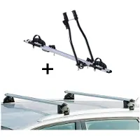 VDP Porte-vélos SAGITTAR + porte-rails CRV107A compatible avec Opel Astra H break 5 portes 2007-2011