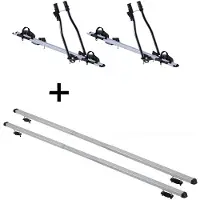 VDP 2x porte-vélos SAGITTAR + barres de toit RAPID compatibles avec Renault Clio IV Sporter/Grand Tourer (5 portes) à partir de 16 ans