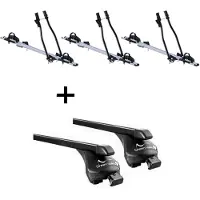 VDP 3xPorte-vélos SAGITTAR + porte-rail Quick acier L compatible avec Ford Focus III break à partir de 2011