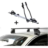 VDP Porte-vélos SAGITTAR + barres de toit K1 MEDIUM compatibles avec Land Rover pour Range Rover 2 Sport (L494) (5 portes) à partir de 14 ans