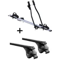VDP Porte-vélos SAGITTAR + porte-rail Quick acier L compatible avec Volvo V40 Cross Country à partir de 2012