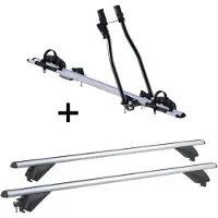 VDP Porte-vélos SAGITTAR + barres de toit en aluminium RB003 compatibles avec Opel Crossland X (5 portes) à partir de 2017