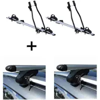 VDP 2x porte-vélos SAGITTAR + porte-bagages L120 compatibles avec Toyota Avensis break T25 98-08