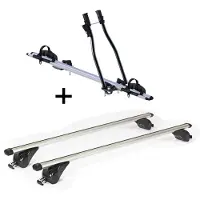 VDP Porte-vélos SAGITTAR + barres de toit/rails KING1 compatibles avec Bmw Série 5 (G31) Touring (5 portes) à partir de 17 ans