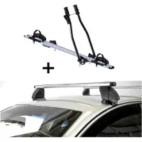 VDP Porte-vélos SAGITTAR + barres de toit K1 PRO aluminium compatibles avec Land Rover pour Range Rover 2 Sport (L494) (5 portes) à partir de 14 ans