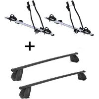 VDP 2x porte-vélos SAGITTAR + barres de toit K1 MEDIUM compatibles avec Fiat Multipla II (5 portes) à partir de 04