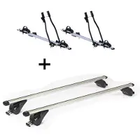 VDP 2x porte-vélos SAGITTAR + barres de toit/rails KING1 compatibles avec Audi A4 (B9/8W) Allroad (5 portes) à partir de 15 ans