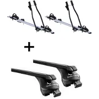 VDP 2x porte-vélos SAGITTAR + porte-vélos Quick acier L compatible avec Citroen C4 Cactus à partir de 2015