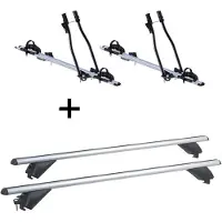 VDP 2x porte-vélos SAGITTAR + barres de toit en aluminium RB003 compatibles avec Seat Alhambra III (5 portes) à partir de 2010