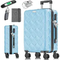 Kesser Valises | Valises à coque rigide en ABS avec serrure à combinaison, pèse-bagages et portefeuille de voyage Roulettes 360° | Valises pour les affaires et les voyages Trolley