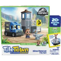 Tile Town - Jurassic World Dino Rescue, Magnetic Building Set (90313)
