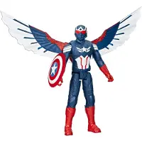 Hasbro Captain America Deluxe Brave New World Titan Hero Series Figure Bleu Enfants