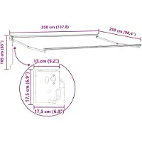 vidaXL Store extensible multicolore 350 x 250 cm